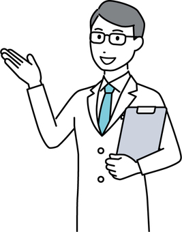 Male doctor-line drawing-317-bust, , JPG, PNG and AI