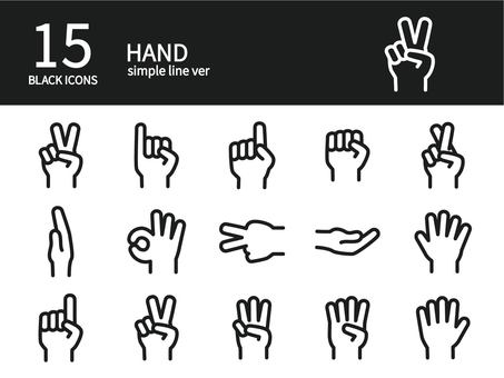 hand icon set, hand icon set, hand, how nice, sam's up,