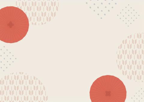 和柄と番傘の正月の背景、お正月イラスト 正月,背景,和柄,お正月,お祝い,1月,新年,和風,和柄背景,和風背景のイラスト素材