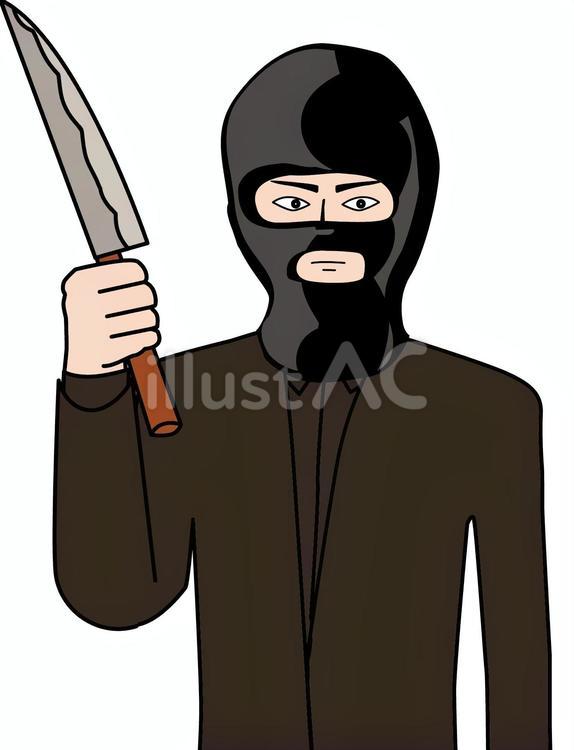 覆面犯人　 覆面,犯人,強盗のイラスト素材