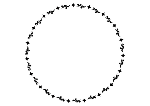 エレガンス系葉っぱの円形フレーム①黒 エレガント,フレーム,円形,飾り枠,デコレーション,葉,ボタニカル,グラフィック,素材,アンティークのイラスト素材