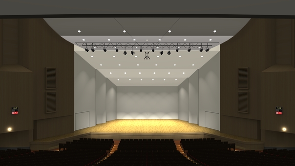 Illustration, concert hall, stage, large hall, 