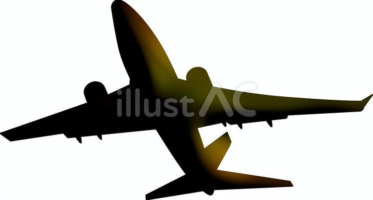 飛行機　 飛行機,飛ぶ,見上げるのイラスト素材