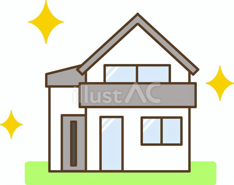 一戸建て２ マイホーム,家,一軒家のイラスト素材