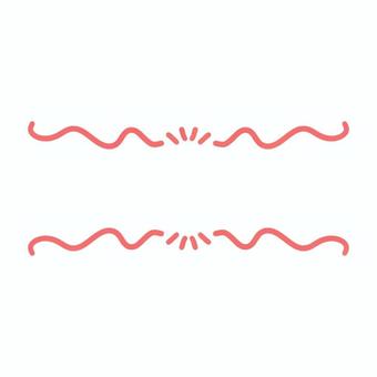 赤で描いたシンプルな波線のあしらい 赤で描いたシンプルな波線のあしらい 赤,波線,線,あしらい,イラスト,手描き,シンプル,飾り,線画,マークのイラスト素材