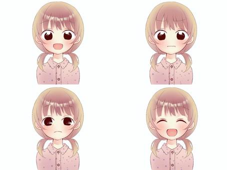 Illustration, girl, expression, emotions, JPG and PNG