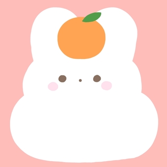 うさぎの鏡餅 お正月,年賀状,鏡餅,縁起物,1月,迎春,新春,正月,イラスト,素材のイラスト素材