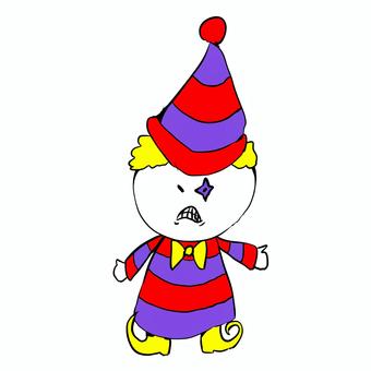 怒り顔のピエロ