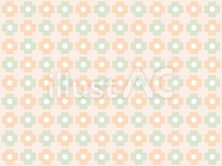 花模様の背景（オレンジとグレー） 花,フラワー,花柄のイラスト素材