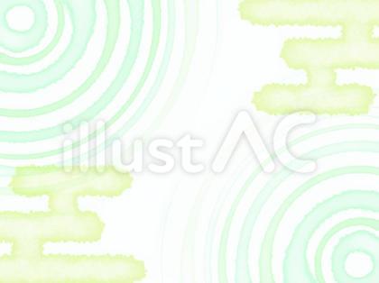和風のグリーン水彩背景