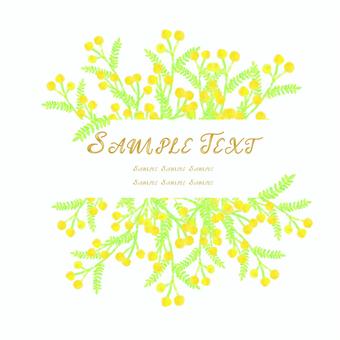 Watercolor style mimosa frame, JPG, PNG and AI Watercolor style mimosa frame, mimosa, flower, spring, JPG, PNG and AI