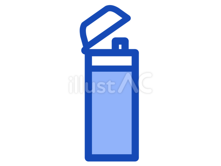 直飲みタイプの水筒（青） 水筒,熱中症,水分のイラスト素材