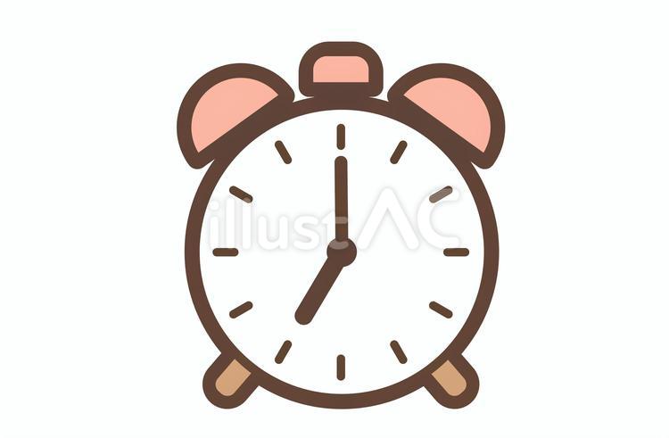時計（7時） 時計,目覚まし時計,時間のイラスト素材