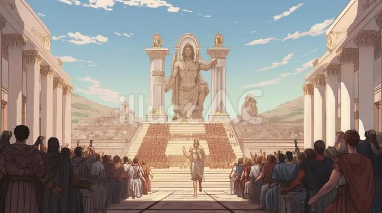 古代中世 中世,像,民のイラスト素材