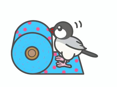 Java sparrow masking tape, sentenced bird, masking tape, polka dot, JPG and PNG