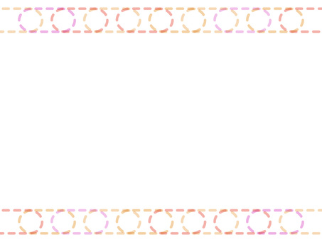 春・ピンクとオレンジの幾何学模様の飾り枠 フレーム,春,背景,枠,飾り,幾何学,モダン,ピンク,オレンジ,パステルカラーのイラスト素材