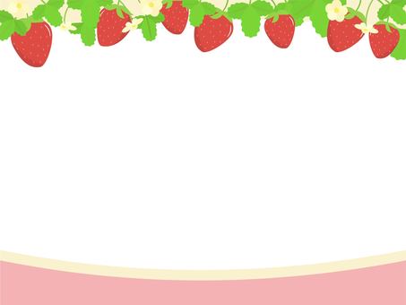 Cute red strawberry picking frame, , JPG, PNG and AI