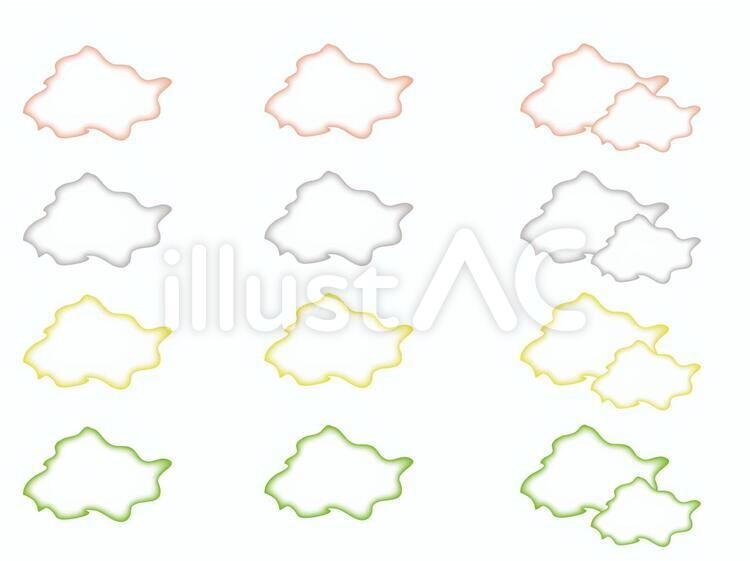 くも２ くも,雲,煙のイラスト素材