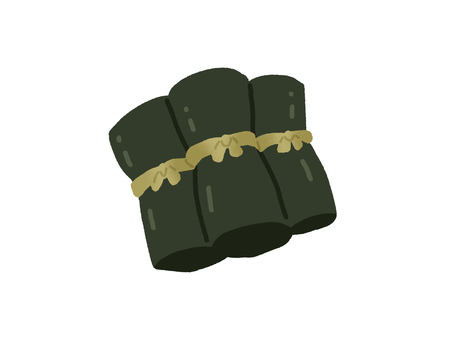 昆布巻き 昆布巻き,おせち,お正月,正月料理,昆布,かんぴょう,3個のイラスト素材