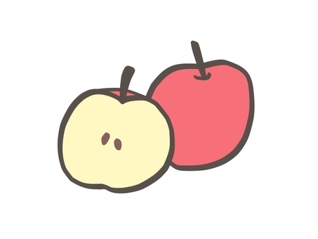 赤いりんご 赤いりんご りんご,赤,果物,フルーツ,秋,デザート,おやつ,食べ物,甘い,美味しいのイラスト素材