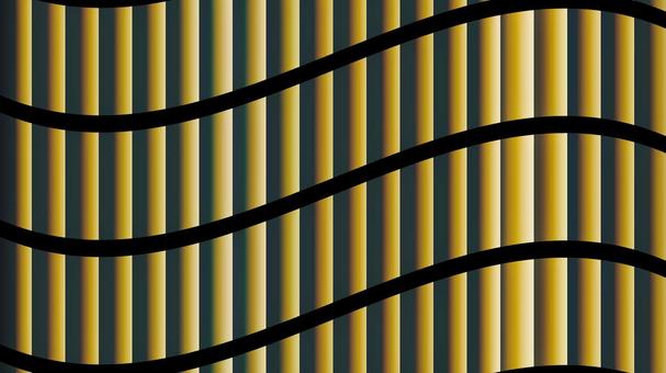 蛇腹ウェーブ(金) 蛇腹ウェーブ(金) 蛇腹,ウェーブ,曲線,湾曲,パターン,壁紙,背景,シームレス,幾何学模様,配列のイラスト素材