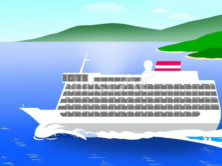 旅客船 船,クルーズ船,旅客船のイラスト素材