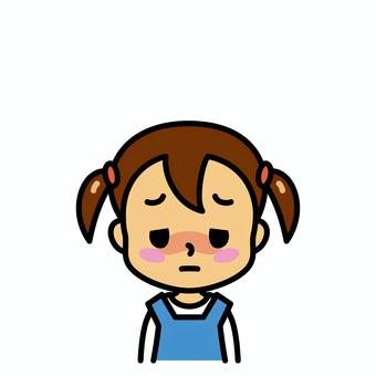 女の子　発熱 発熱,子供,女の子,症状,病気,風邪,熱,幼児,小学生,インフルエンザのイラスト素材