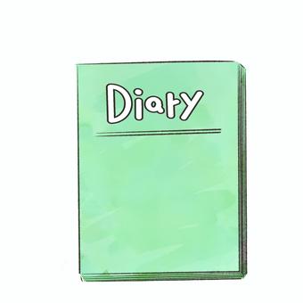 日記帳 日記,書く,メモ,記入,記録,思い出,習慣,日記帳,本,雑貨のイラスト素材