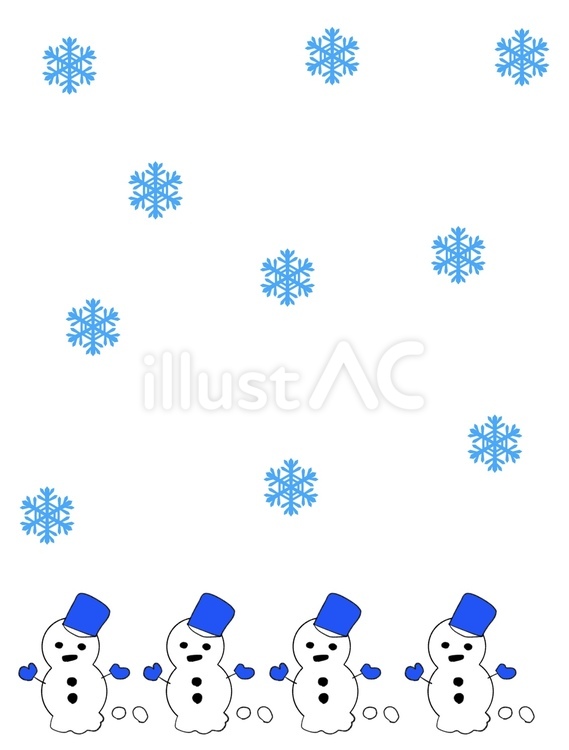 雪だるま背景イラスト - No: 24759553｜無料イラスト・フリー素材なら「イラストAC」