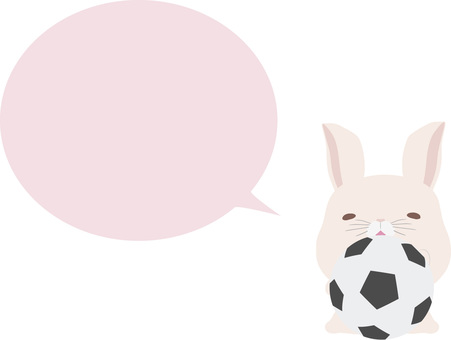 Soccer ball_rabbit_white_speech 氣球, JPG, PNG 和 AI Soccer ball_rabbit_white_speech 氣球, 足球球, 氣球, 足球, JPG, PNG 和 AI