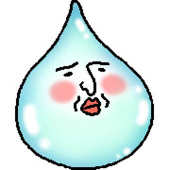 雫のおっちゃん 涙,汗,雫,ストレス,疲れる,悩み,泣く,えーん,うるうる,ショックのイラスト素材