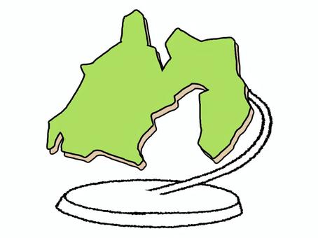 しずおか しずおか,地図,オブジェ,pop調,手描き,挿絵,ワンポイント,素材,商用可,無料のイラスト素材