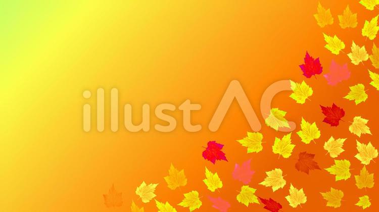 秋の紅葉とグラデーションの背景素材 紅葉,秋,もみじのイラスト素材