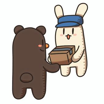 配達業で働く動物