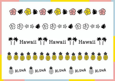 Hawaiian decorative border 1, JPG, PNG and AI Hawaiian decorative border 1, , JPG, PNG and AI