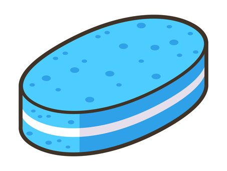 掃除_スポンジ10 スポンジ,ウレタンスポンジ,キッチンスポンジ,掃除用具,掃除道具,道具,用具,クリーナー,不織布,掃除のイラスト素材