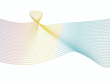 ウェーブ ウェーブ,線,ゆがみ,うねり,模様,背景のイラスト素材
