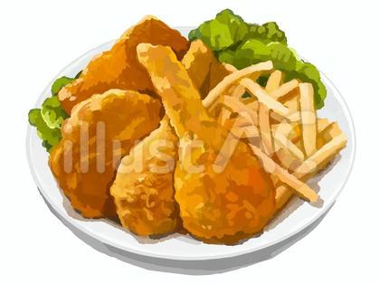 フライドチキンとポテト