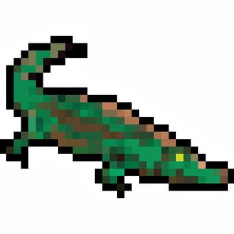 ドット絵アイコン ワニ