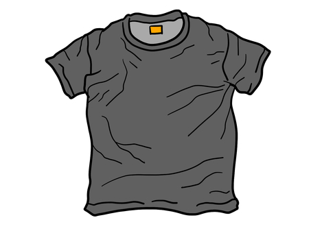黒いTシャツ tシャツ,半袖,黒,夏,トップス,薄手,厚手,接触冷感,インナー,カジュアルのイラスト素材