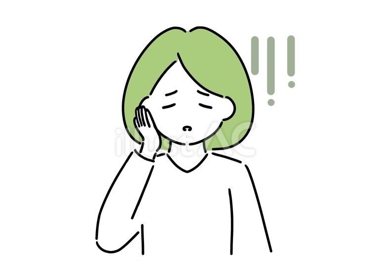 落ち込む女性 落ち込む,女性,緑のイラスト素材