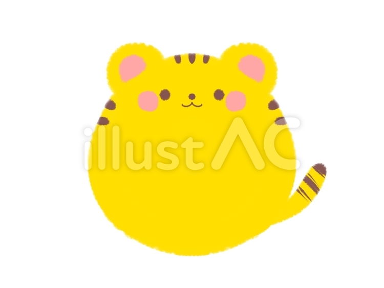 フワフワとら 虎,動物,可愛いのイラスト素材