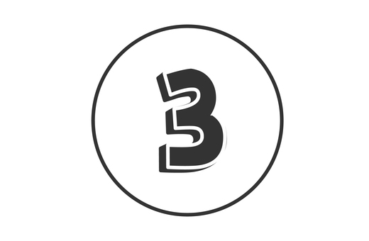 黒い③アイコン 黒い③アイコン 3,黒,数字,アイコン,丸,番号,順番,順位,シンボル,マークのイラスト素材