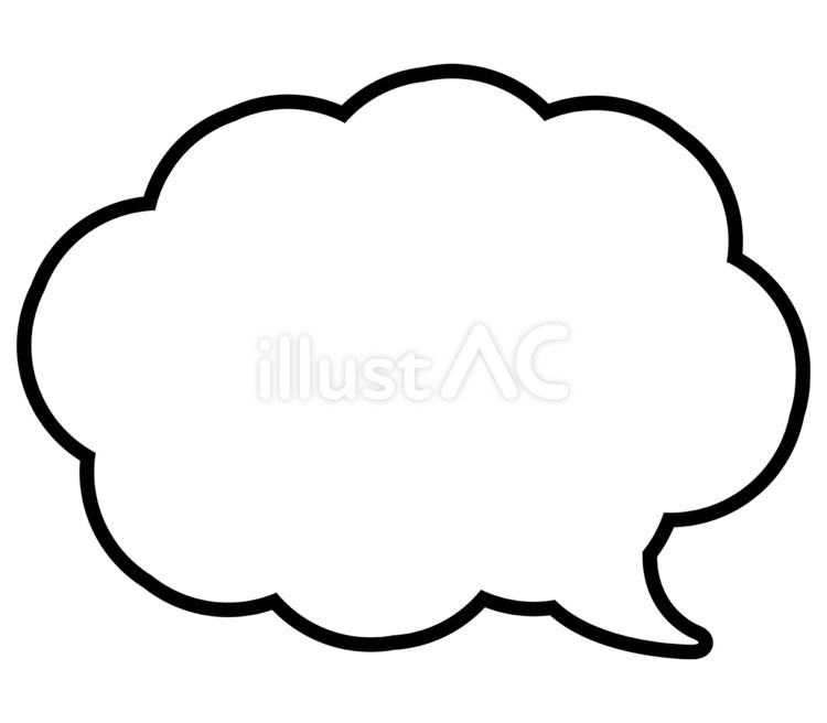 モクモク吹き出し 吹き出し,フレーム,ふきだしのイラスト素材