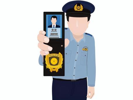 警察官 警察手帳を見せる 警察官 警察手帳を見せる 警察官,警官,警察,手帳,見せる,身分証明,提示,掲示,差し出す,捜査のイラスト素材