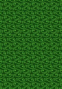 緑の魚の背景 魚,背景,線画,みどり,壁紙のイラスト素材