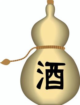 ひょうたん酒 ひょうたん,酒,アルコール,入れ物,紐,ウリ科,植物,漢字のイラスト素材