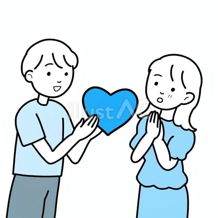 シンプル告白する男性イラスト - No: 26445297｜無料イラスト・フリー素材なら「イラストAC」