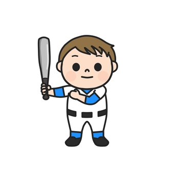 野球のバットを持ってポーズをとる男の子3 野球,バット,男の子,ユニフォーム,試合,練習,スポーツ,チーム,打者,バッティングのイラスト素材