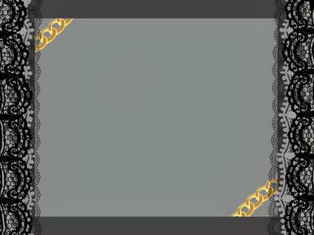 レースとチェーンのカードイラスト カード,レース,チェーン,ポストカード,メッセージ,メッセージカード,イラスト,手描きのイラスト素材